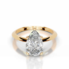 Alexis Lab Grown Diamond Ring Pear -18K Yellow Gold