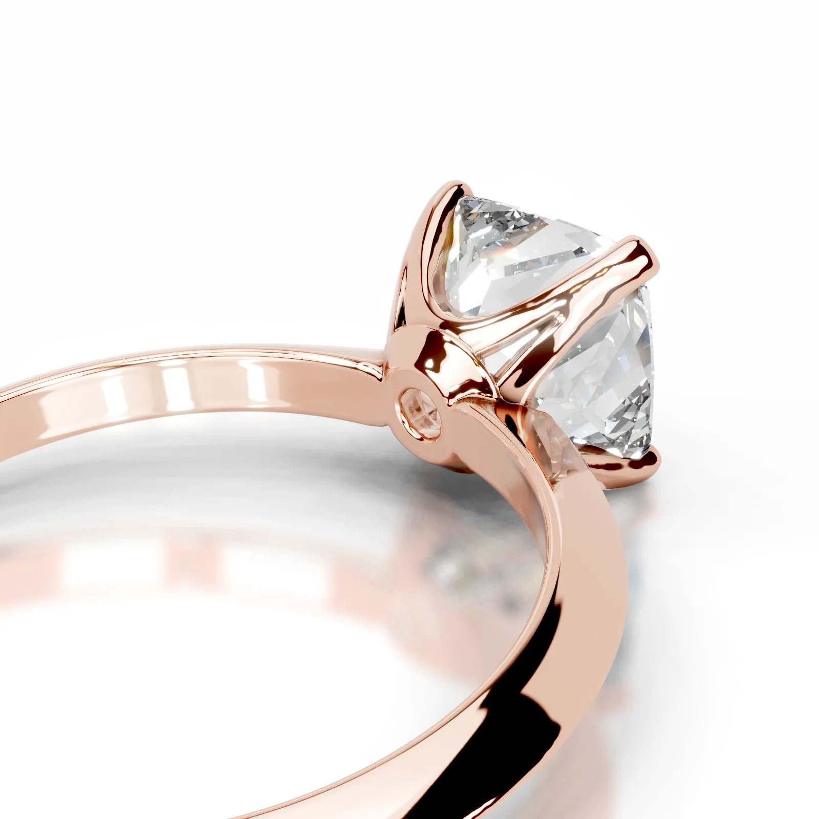 Alexis Lab Grown Diamond Ring Square Cushion -14K Rose Gold