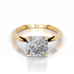 Alexis Lab Grown Diamond Ring Square Cushion -18K Yellow Gold