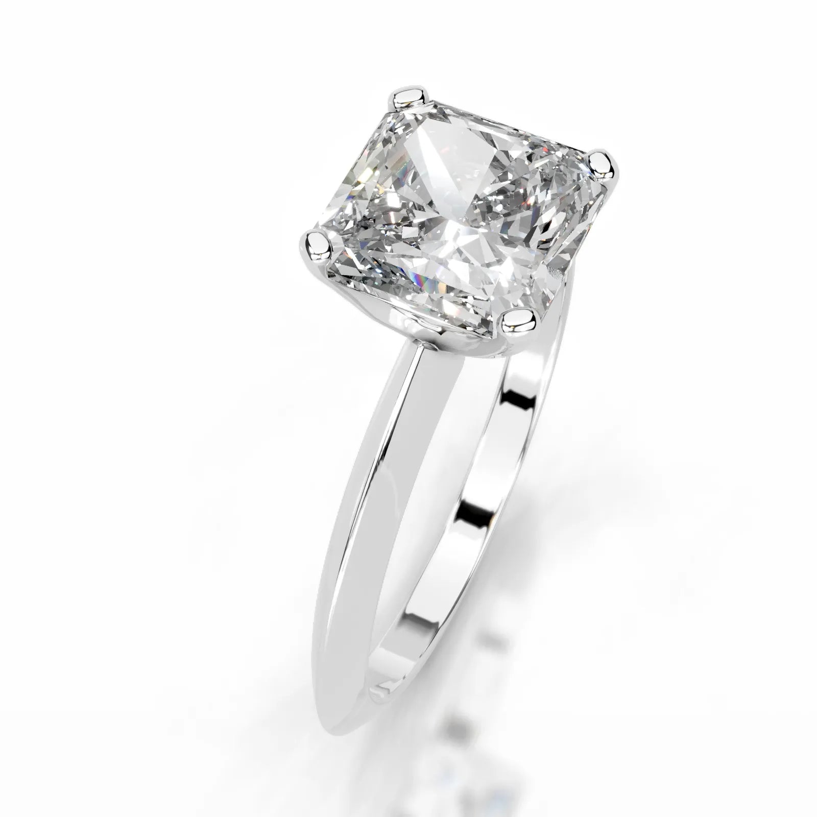 Alexis Lab Grown Diamond Ring Square Radiant -14K White Gold