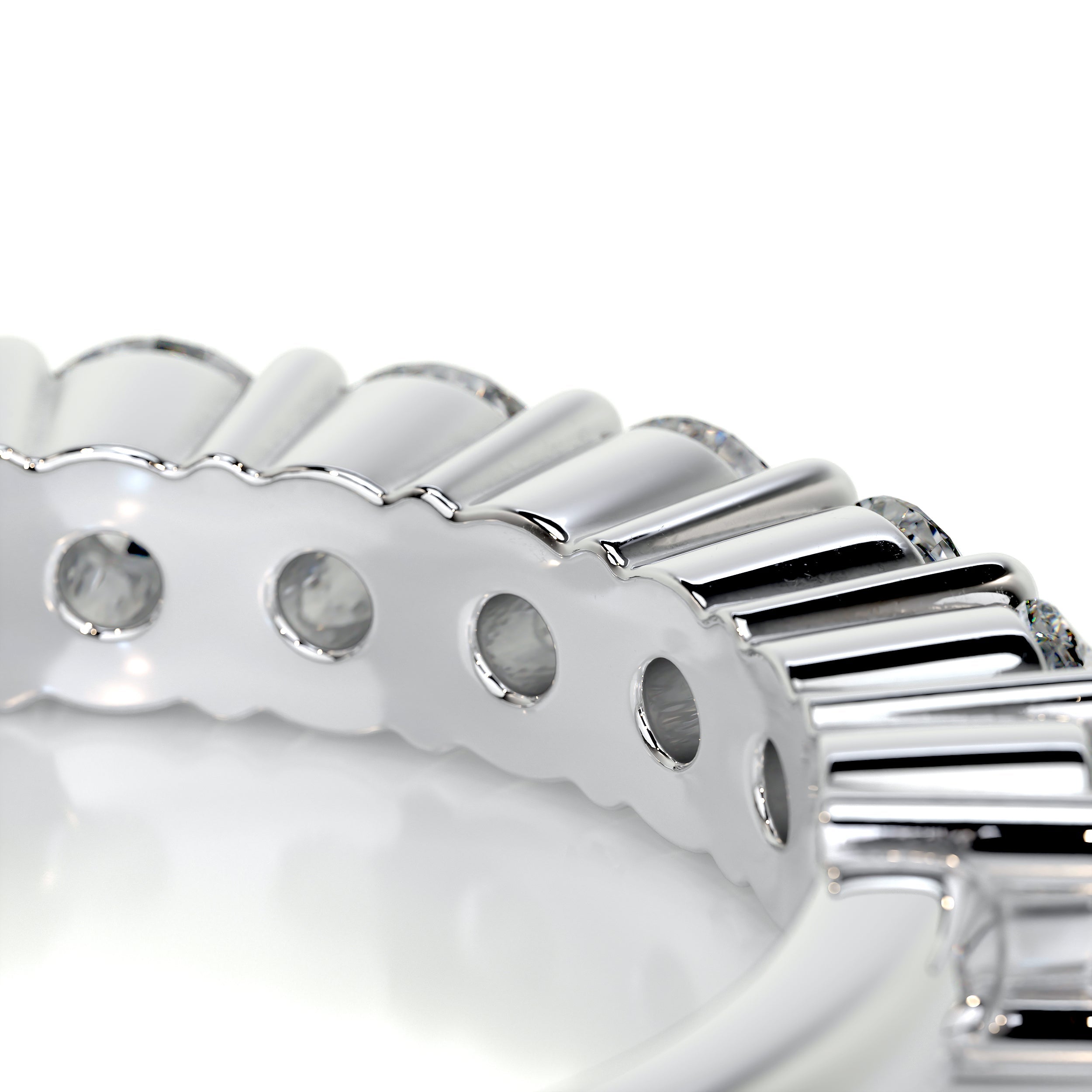 Catherine Diamond Wedding Ring   (0.75 Carat) -18K White Gold (RTS)