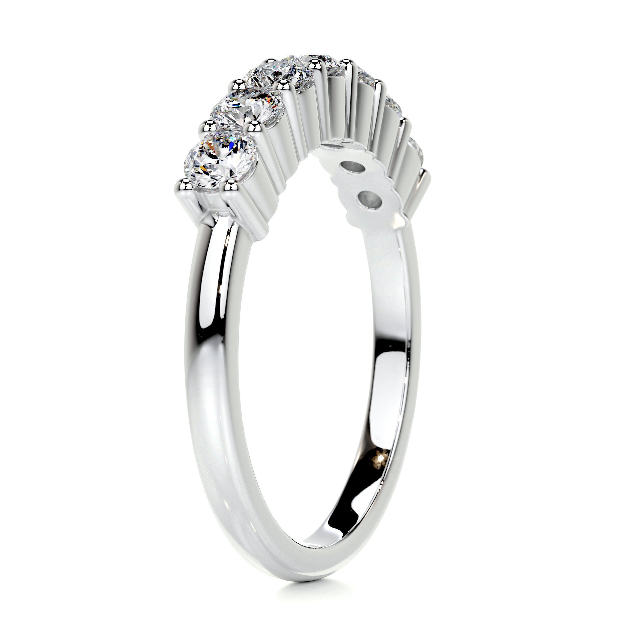 Catherine Diamond Wedding Ring   (0.75 Carat) -14K White Gold (RTS)