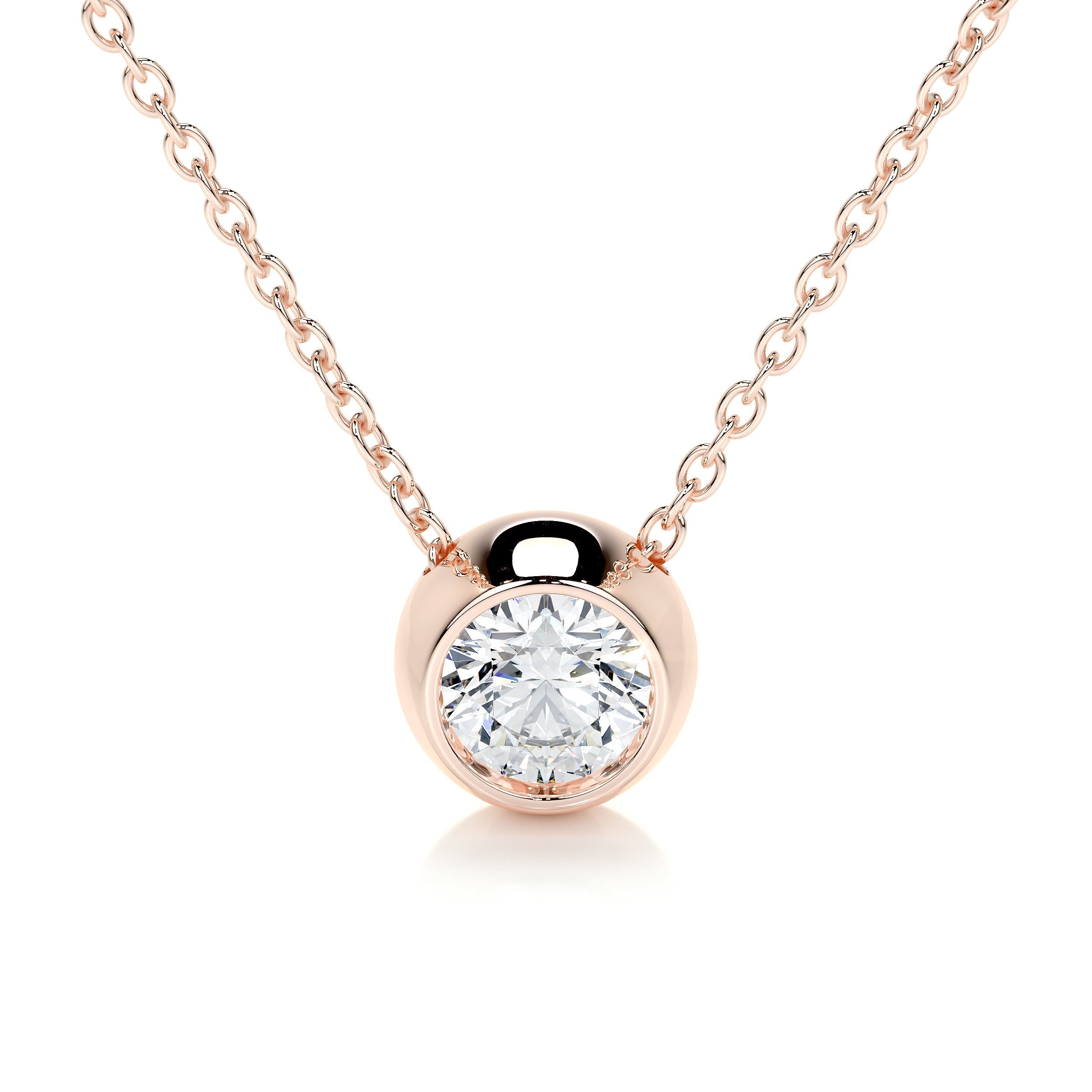 Petit Dorothy Lab Grown Diamond Pendant -14K Rose Gold