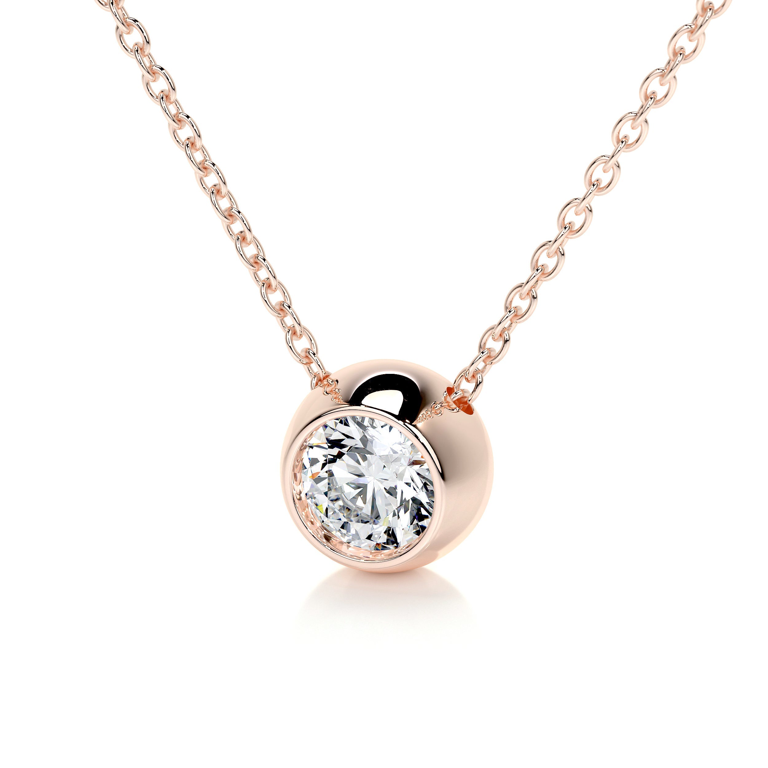 Petit Dorothy Lab Grown Diamond Pendant -14K Rose Gold