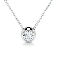 Petit Dorothy Lab Grown Diamond Pendant -18K White Gold