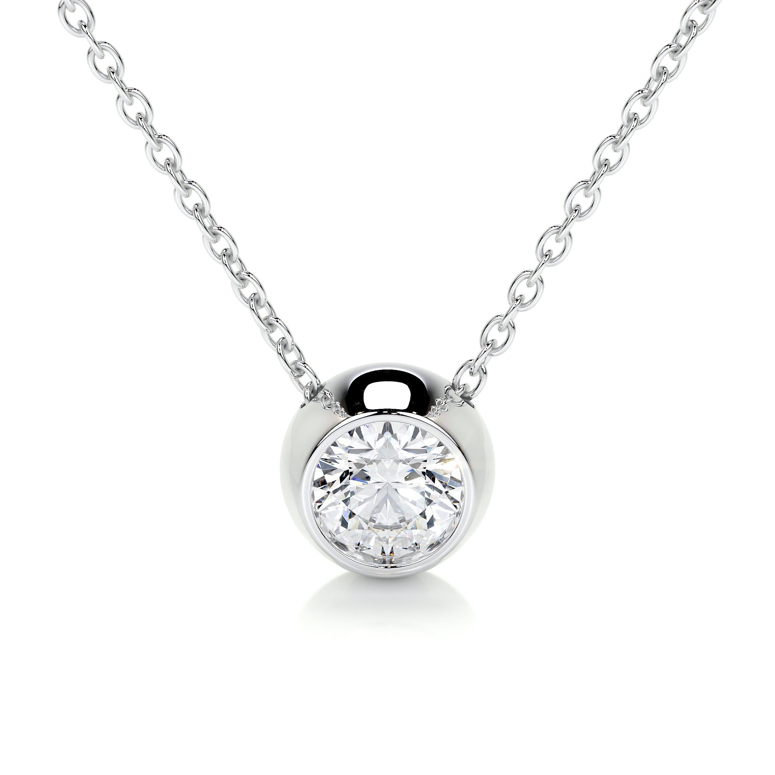 Petit Dorothy Lab Grown Diamond Pendant -18K White Gold