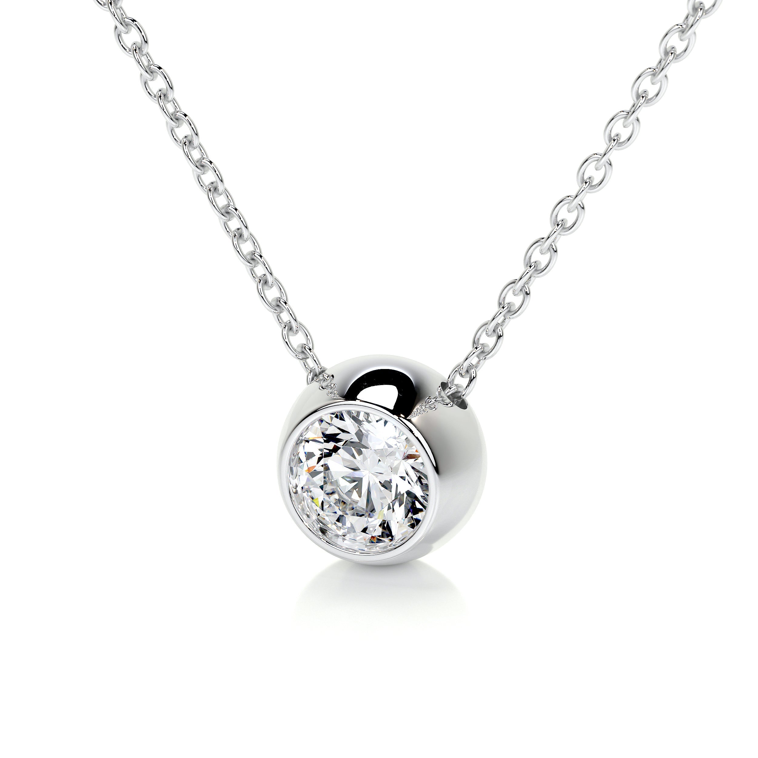 Petit Dorothy Lab Grown Diamond Pendant -14K White Gold