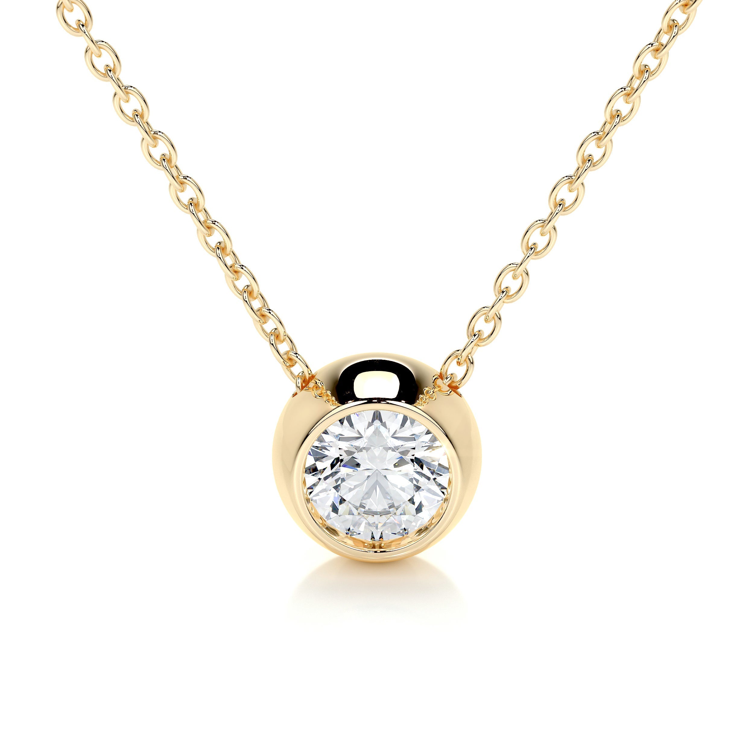 Petit Dorothy Lab Grown Diamond Pendant -18K Yellow Gold