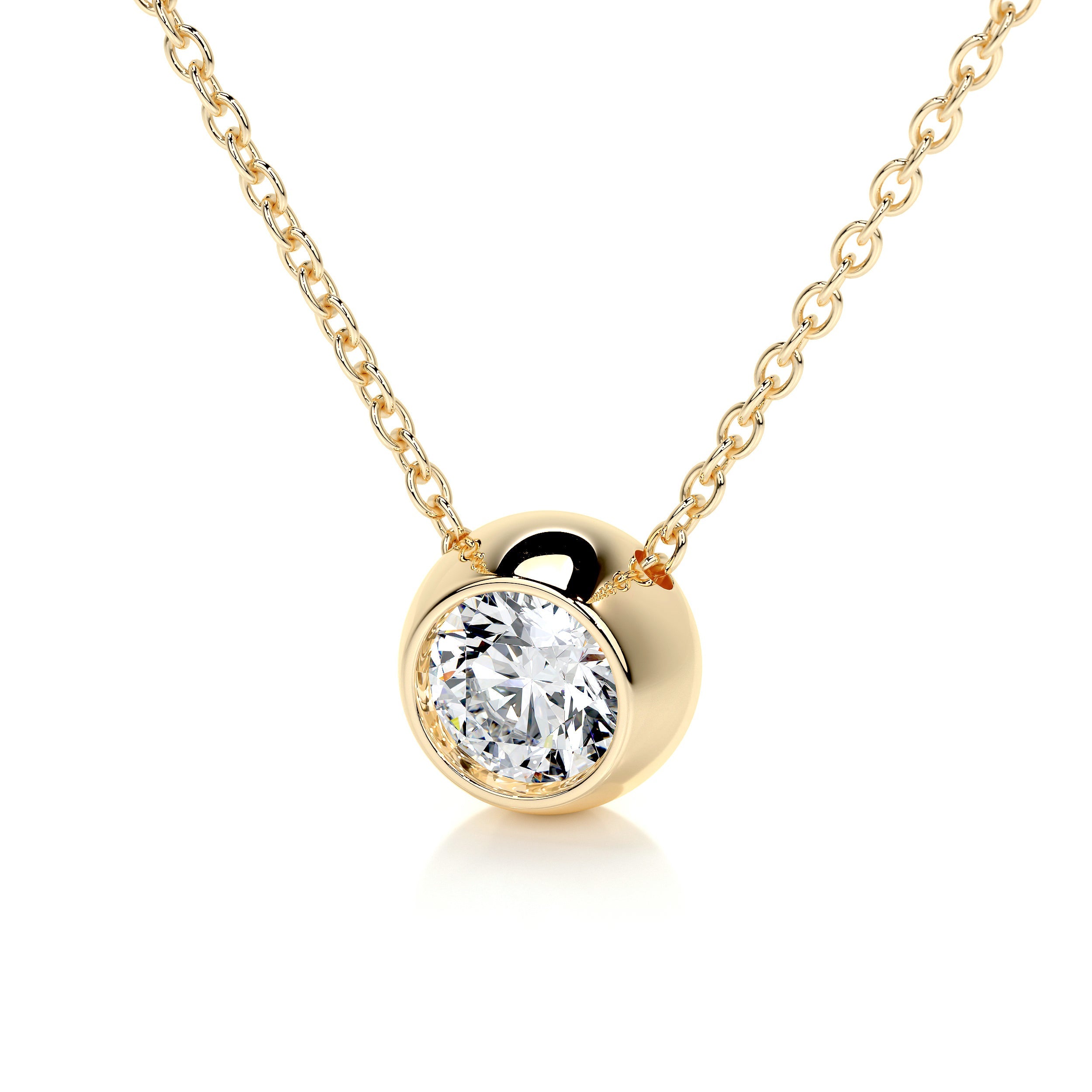 Petit Dorothy Lab Grown Diamond Pendant -18K Yellow Gold