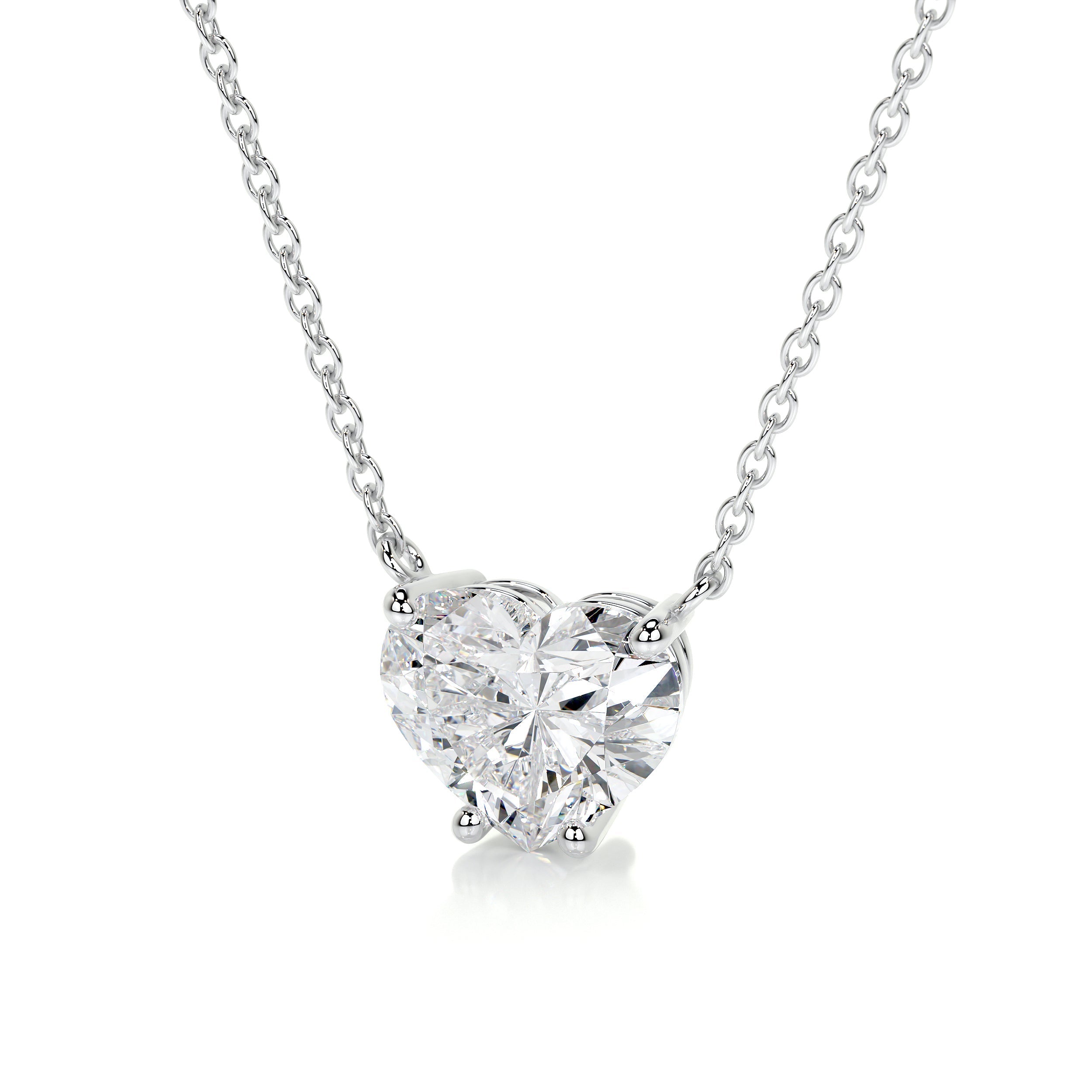 Petit Betty Lab Grown Diamond Pendant -18K White Gold