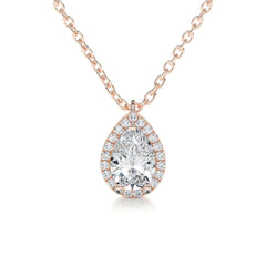 Petit Nancy Lab Grown Diamond Pendant -14K Rose Gold