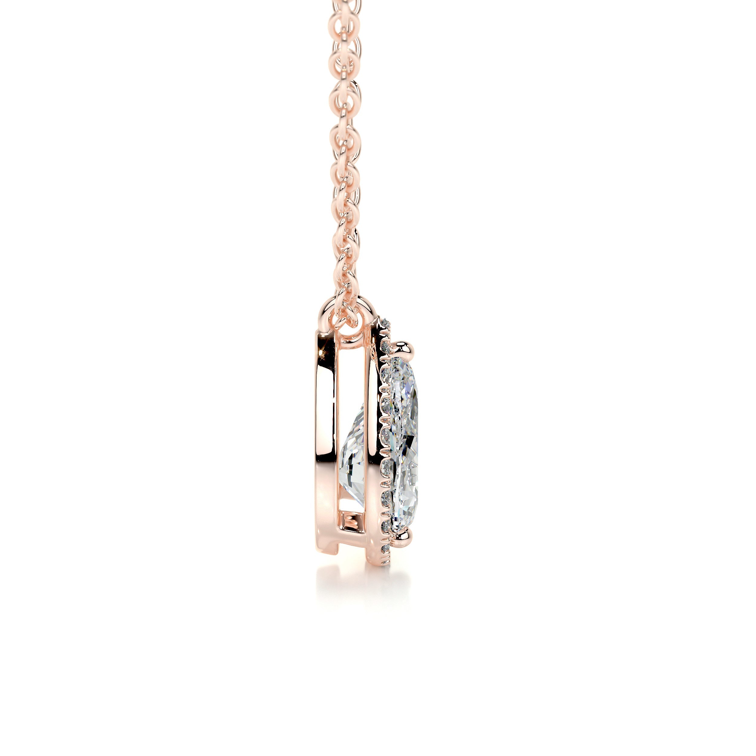 Petit Nancy Lab Grown Diamond Pendant -14K Rose Gold