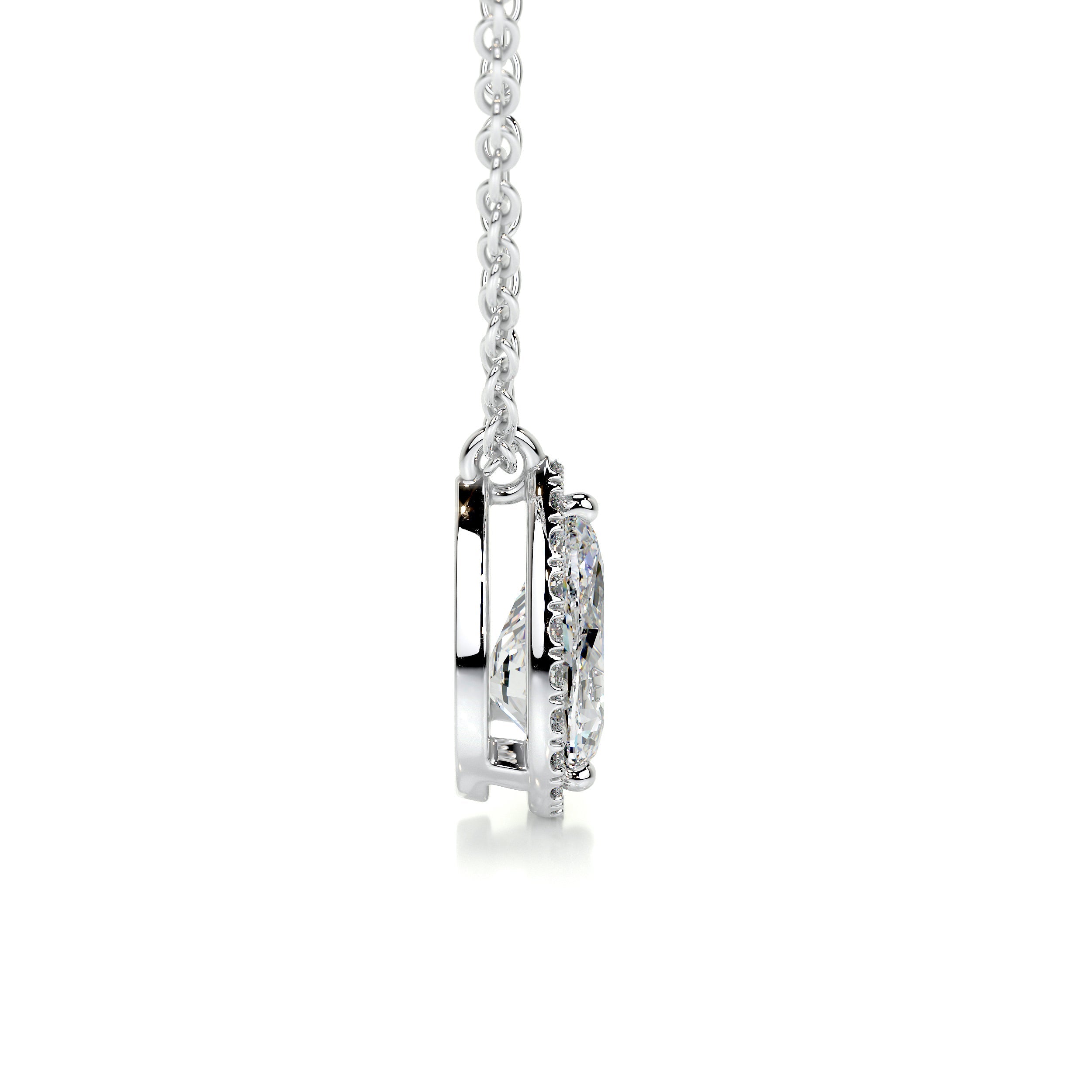 Petit Nancy Lab Grown Diamond Pendant -18K White Gold