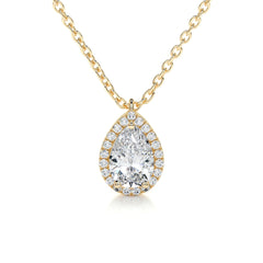 Petit Nancy Lab Grown Diamond Pendant -18K Yellow Gold