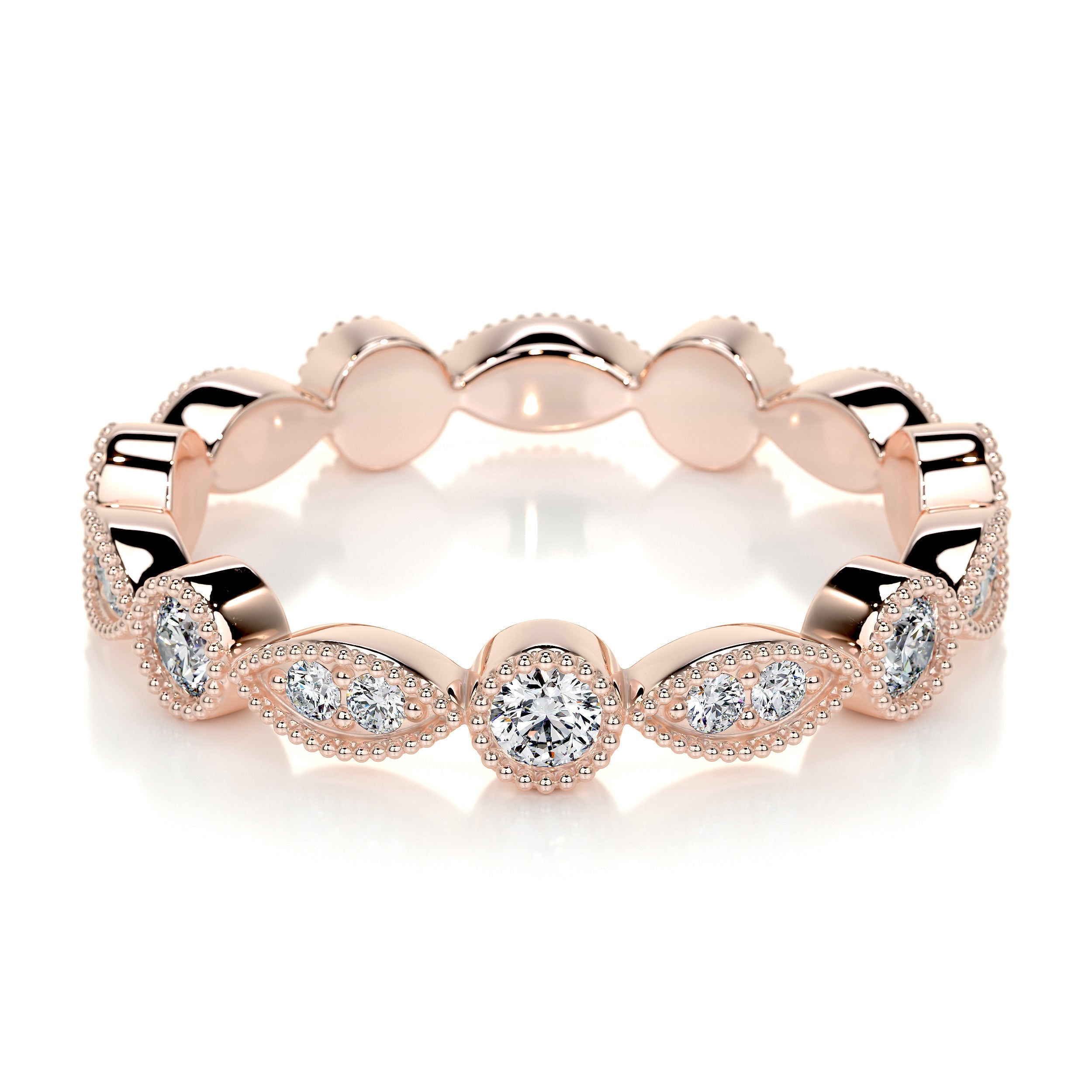 Amelia Lab Grown Eternity Wedding Ring   (0.5 Carat) -14K Rose Gold (RTS)