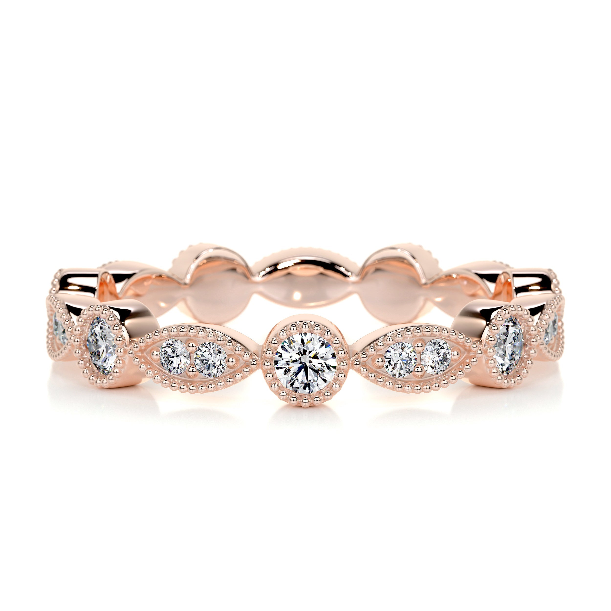 Amelia Eternity Wedding Ring   (0.5 Carat) -14K Rose Gold (RTS)