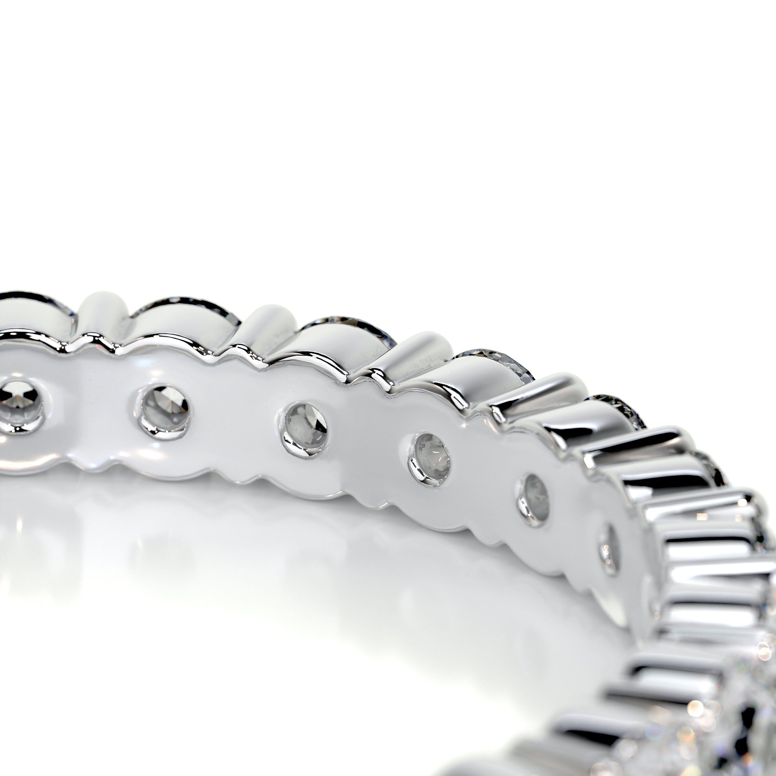 Trinity Eternity Wedding Ring (0.9 Carat) -14K White Gold (RTS) (RTS)