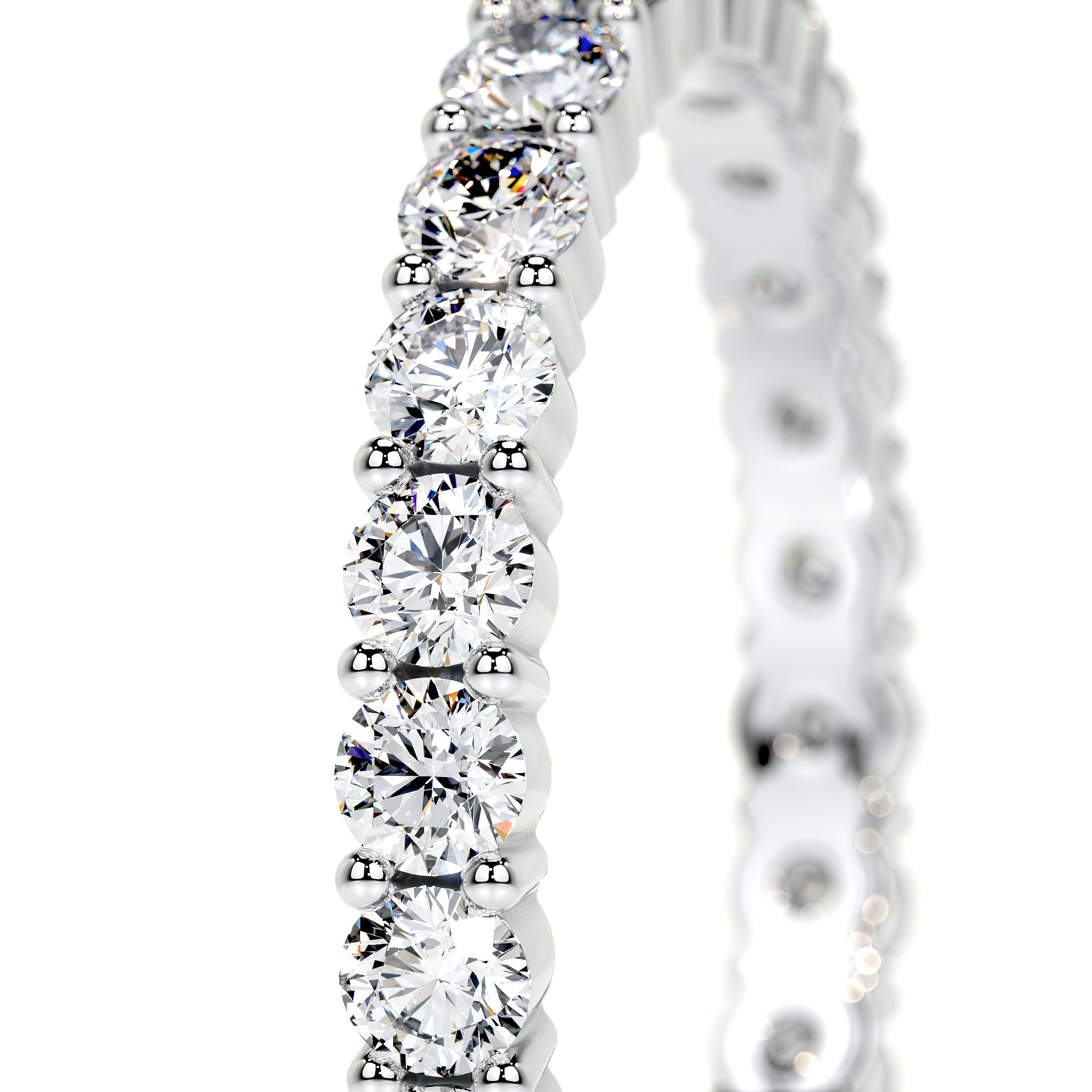 Trinity Lab Grown Eternity Wedding Ring (0.9 Carat) -14K White Gold (RTS)