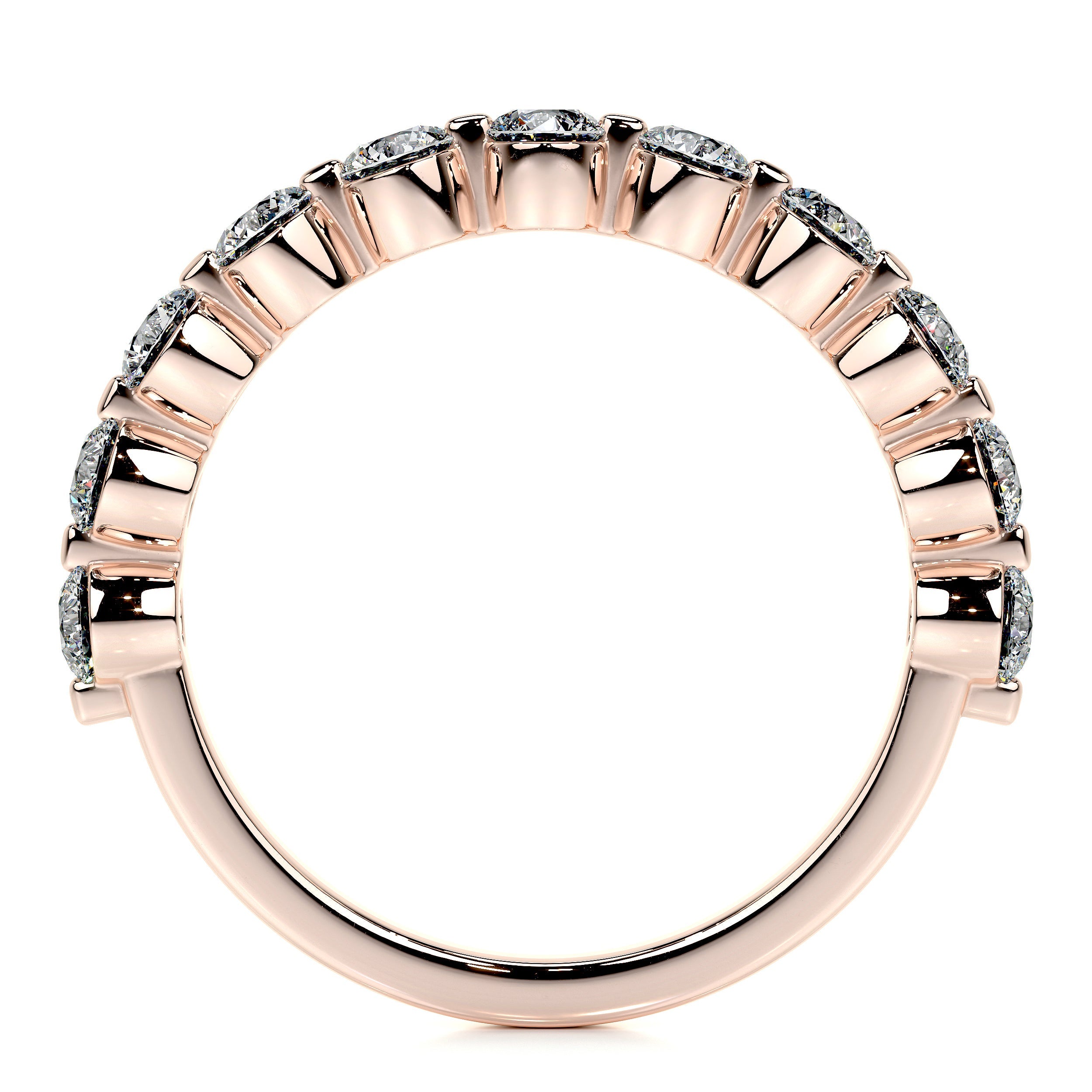 Josie Lab Grown Half-Eternity Wedding Ring   (1 Carat) -14K Rose Gold (RTS)