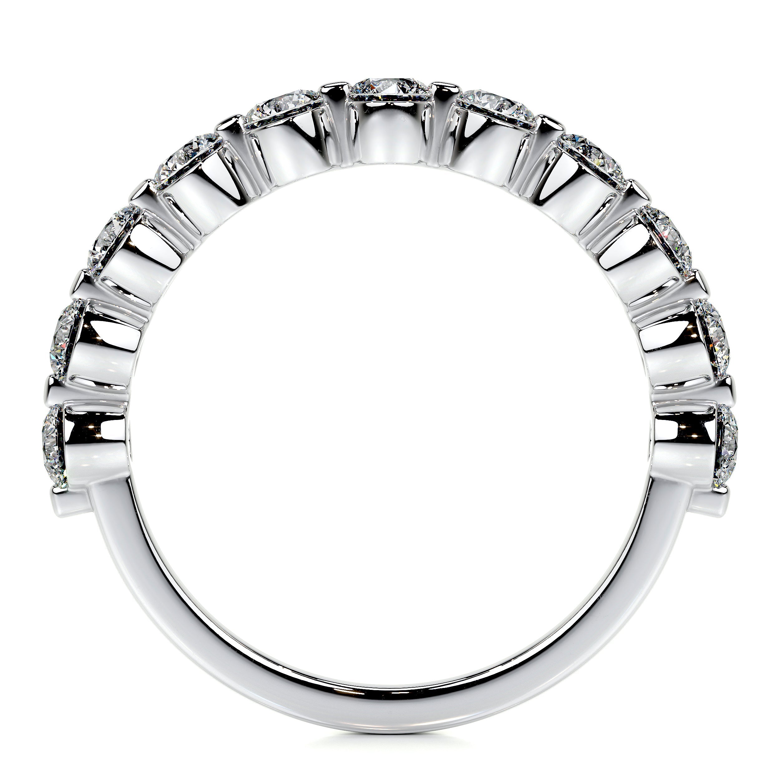 Josie Lab Grown Half-Eternity Wedding Ring (1 Carat) -14K White Gold (RTS)