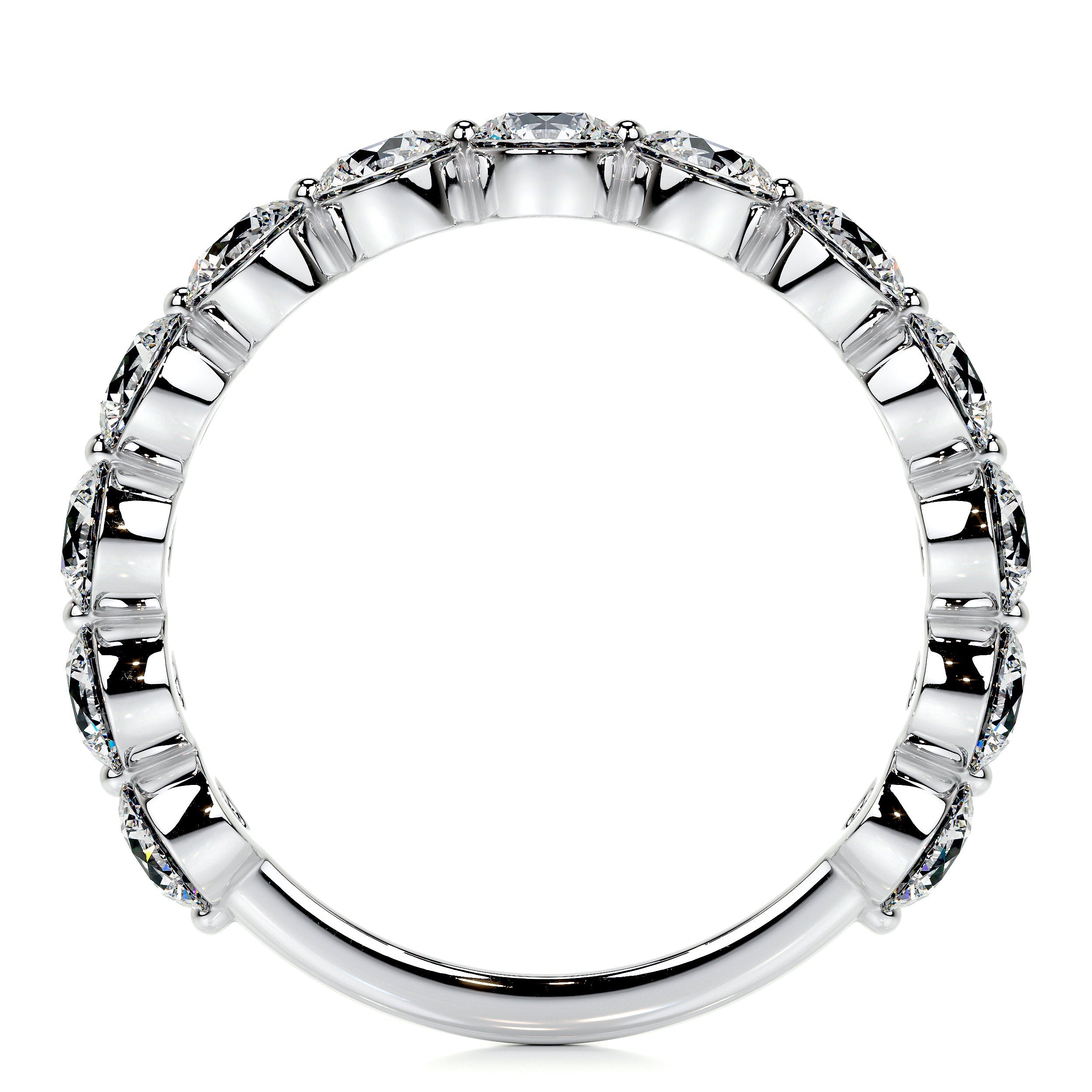 Josie Lab Grown Half-Eternity Wedding Ring   (2 Carat) -14K White Gold (RTS)