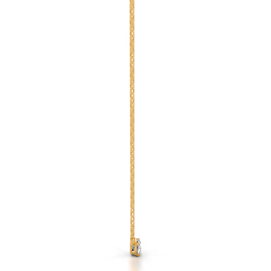 Britney 0.3 CT Round Solitaire  Lab Grown Diamond Pendant - 14K Yellow Gold