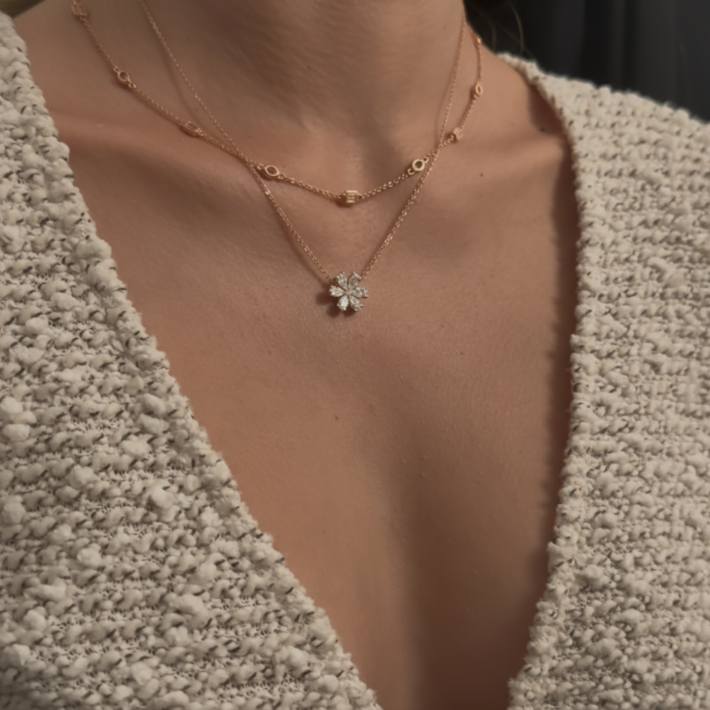 Nova Diamond Pendant (1.70 Carat) -14K Rose Gold