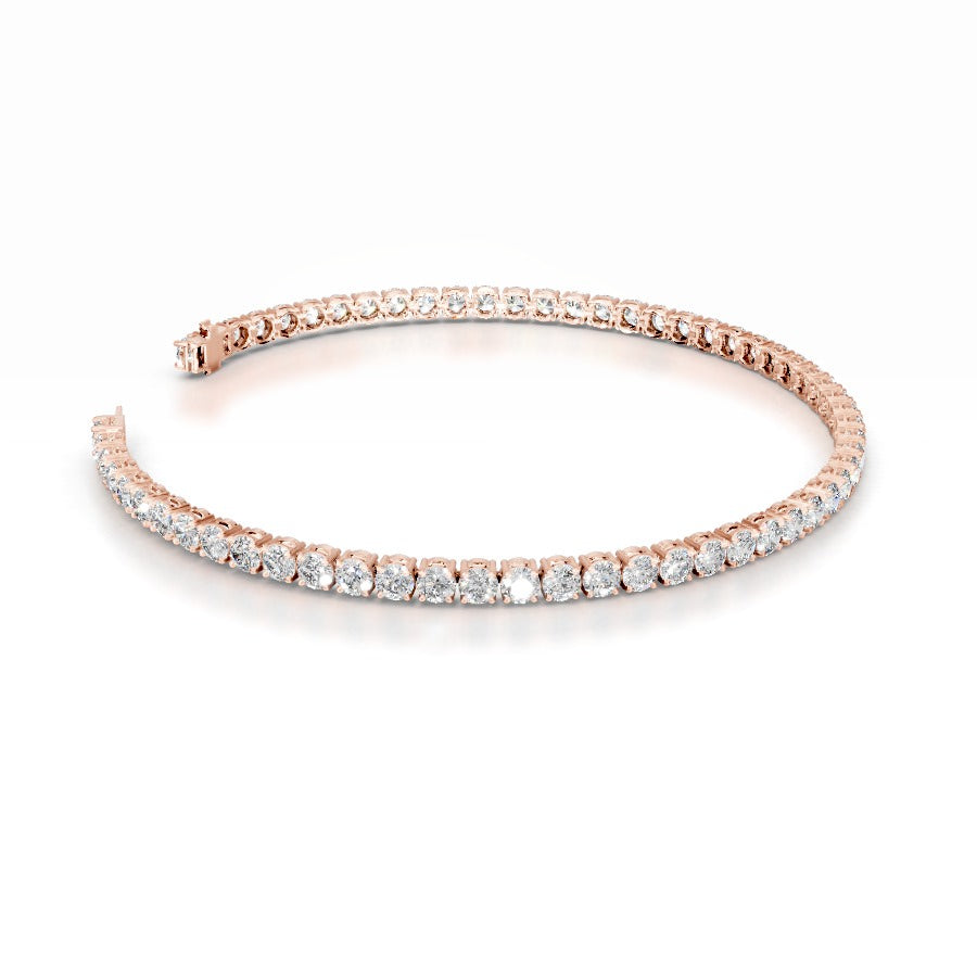 Annabelle 5 CT Round Tennis Lab Grown Diamond Bracelet - 14K Rose Gold