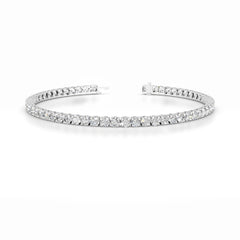 Annabelle 5 CT Round Tennis Lab Grown Diamond Bracelet - 14K White Gold (RTS)