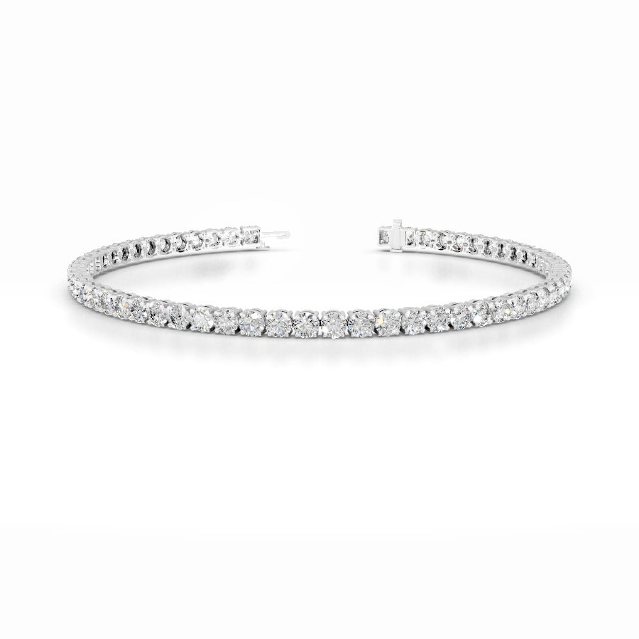 Annabelle 5 CT Round Tennis Lab Grown Diamond Bracelet - 14K White Gold