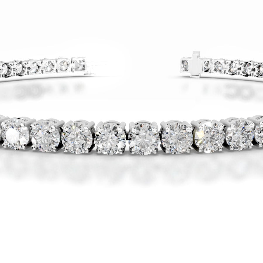 Annabelle 5 CT Round Tennis Lab Grown Diamond Bracelet - 14K White Gold