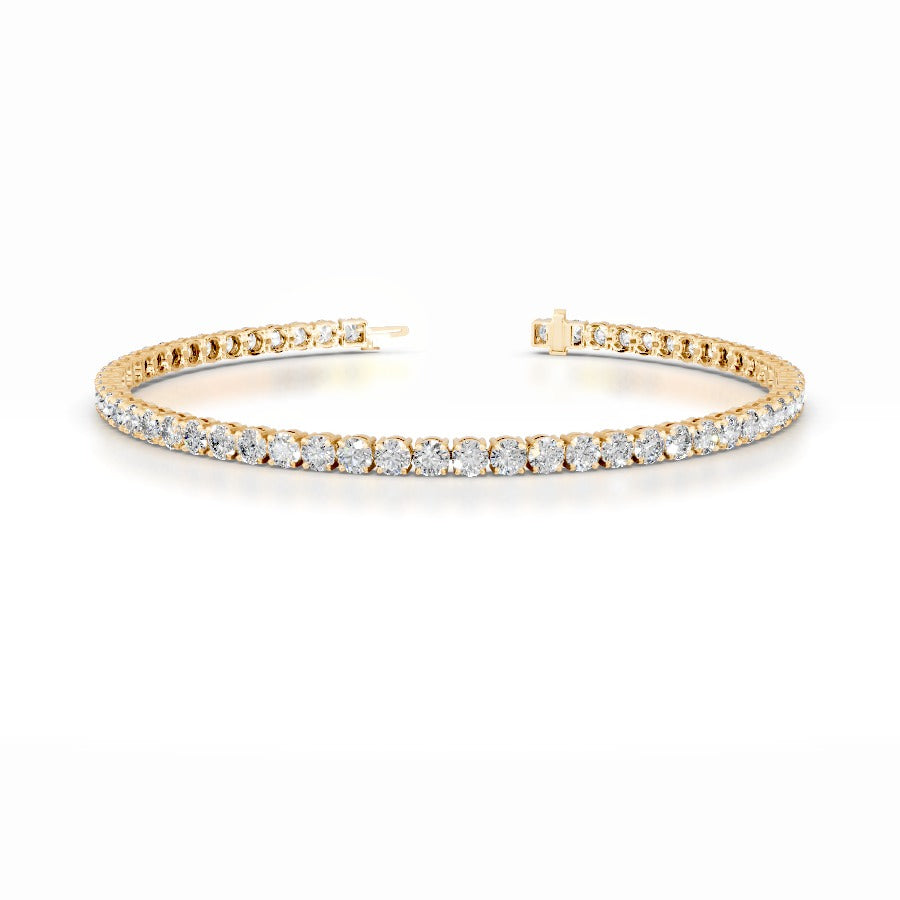 Annabelle 5 CT Round Tennis Lab Grown Diamond Bracelet - 14K Yellow Gold