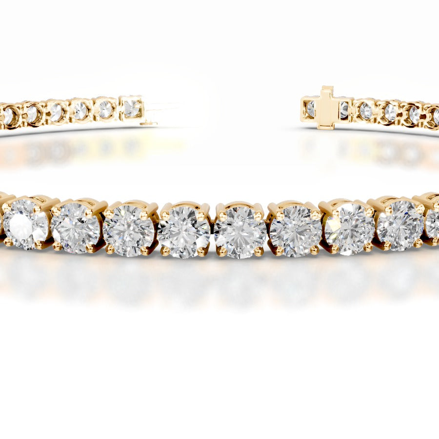 Annabelle 5 CT Round Tennis Lab Grown Diamond Bracelet - 14K Yellow Gold