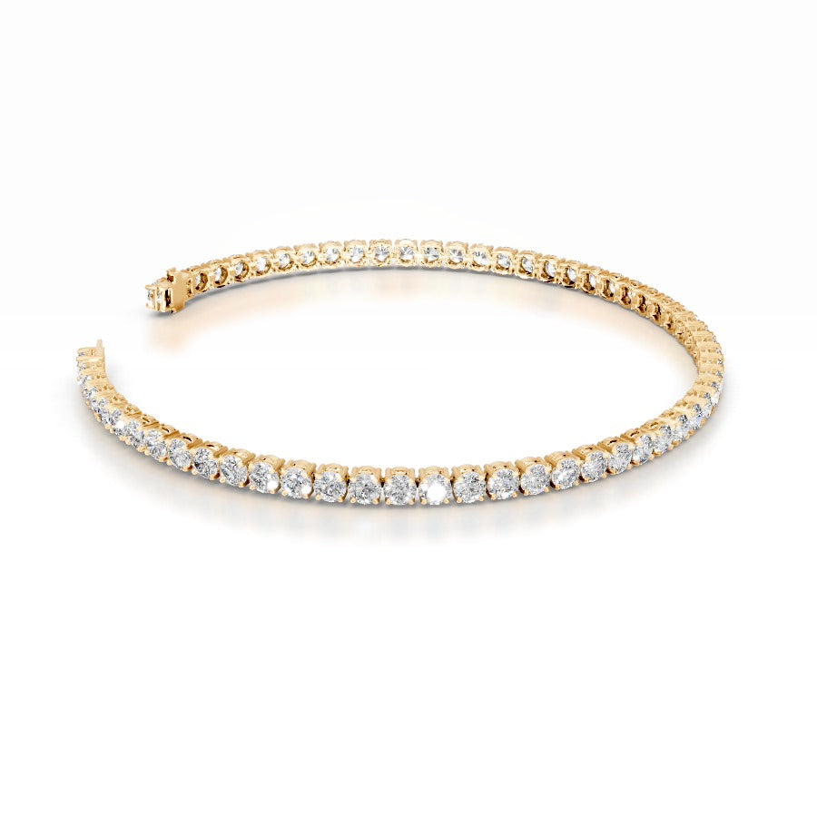 Annabelle 5 CT Round Tennis Lab Grown Diamond Bracelet - 14K Yellow Gold
