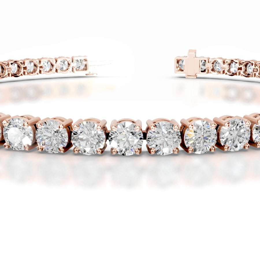 Annabelle 6 CT Round Tennis Lab Grown Diamond Bracelet - 14K Rose Gold