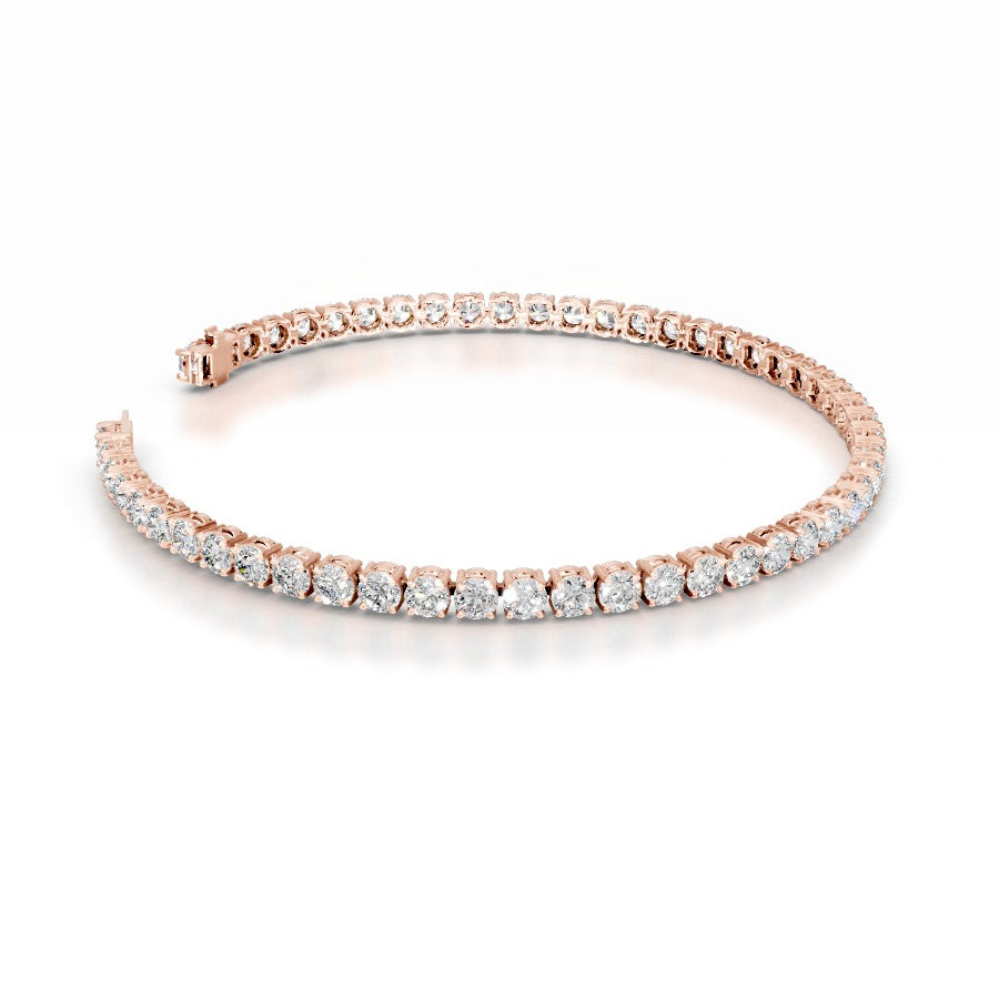 Annabelle 6 CT Round Tennis Lab Grown Diamond Bracelet - 14K Rose Gold