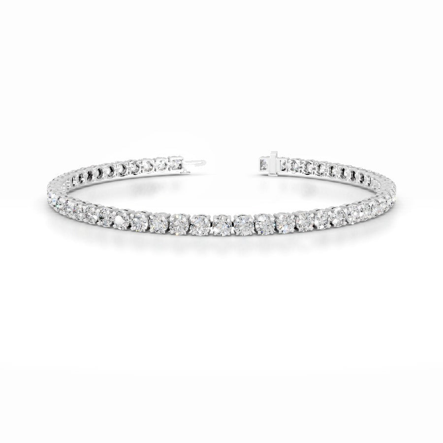 Annabelle 6 CT Round Tennis Lab Grown Diamond Bracelet - 14K White Gold