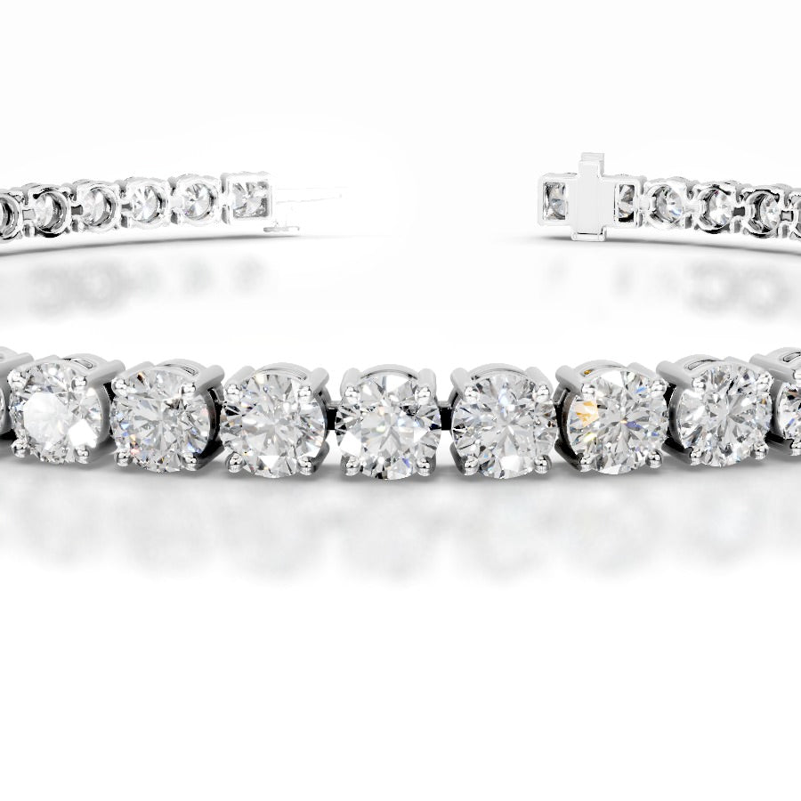 Annabelle 6 CT Round Tennis Lab Grown Diamond Bracelet - 14K White Gold