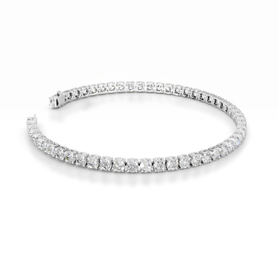 Annabelle 6 CT Round Tennis Lab Grown Diamond Bracelet - 14K White Gold