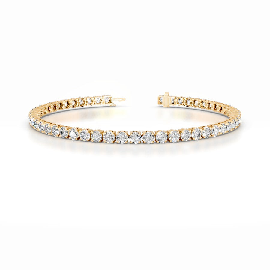 Annabelle 6 CT Round Tennis Lab Grown Diamond Bracelet - 14K Yellow Gold