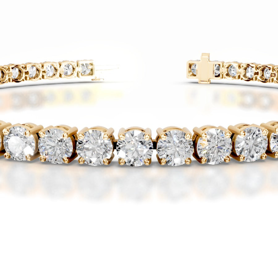 Annabelle 6 CT Round Tennis Lab Grown Diamond Bracelet - 14K Yellow Gold
