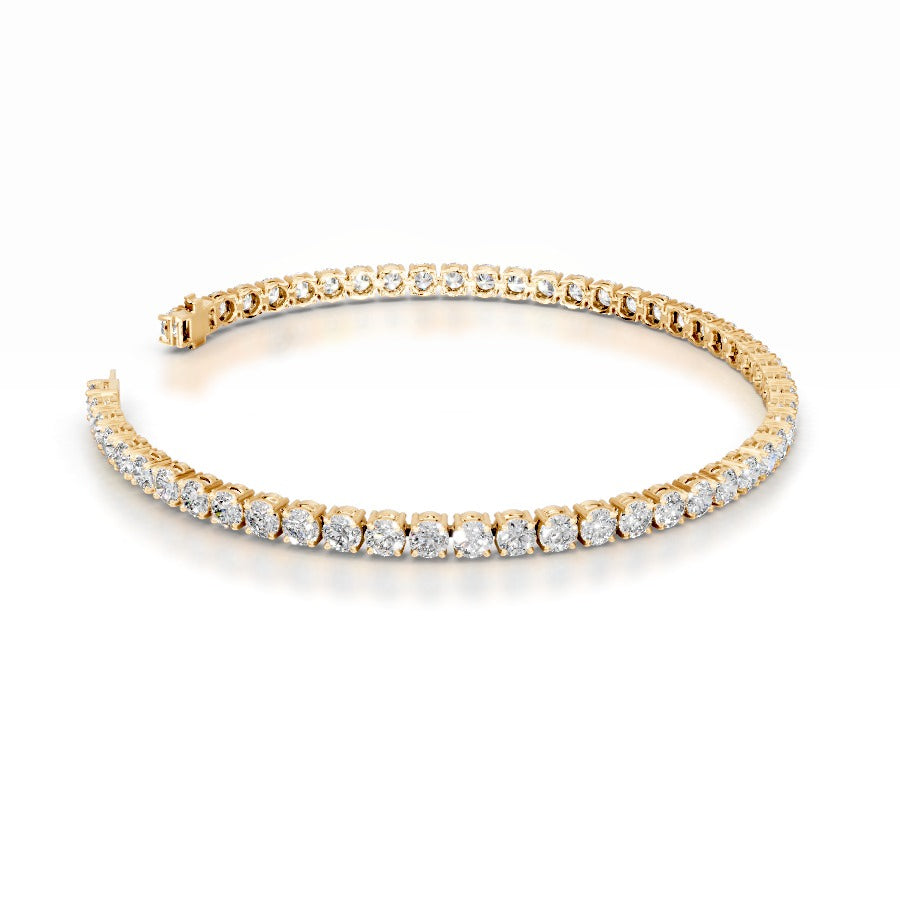 Annabelle 6 CT Round Tennis Lab Grown Diamond Bracelet - 14K Yellow Gold
