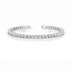 Annabelle 7 CT Round Tennis Lab Grown Diamond Bracelet - 14K White Gold (RTS)