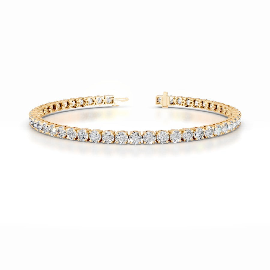 Annabelle 7 CT Round Tennis Lab Grown Diamond Bracelet - 14K Yellow Gold