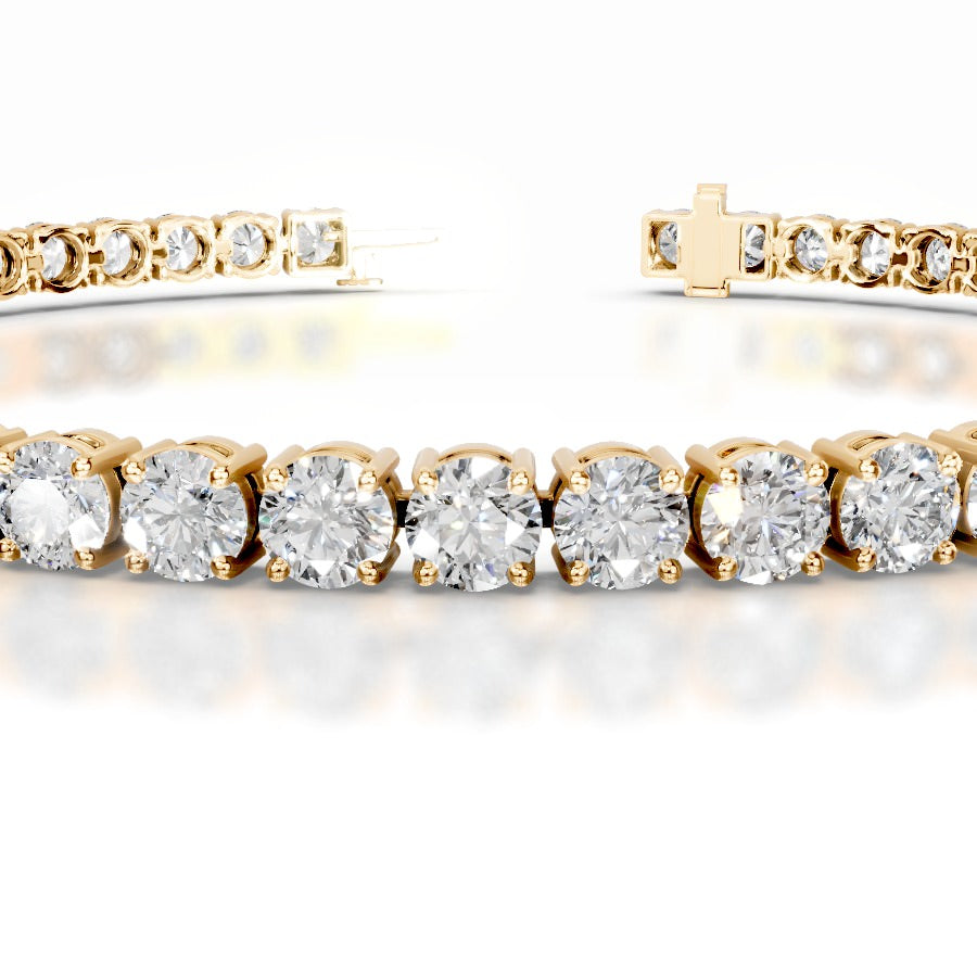 Annabelle 7 CT Round Tennis Lab Grown Diamond Bracelet - 14K Yellow Gold