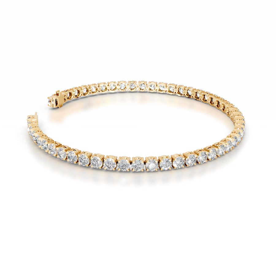 Annabelle 7 CT Round Tennis Lab Grown Diamond Bracelet - 14K Yellow Gold
