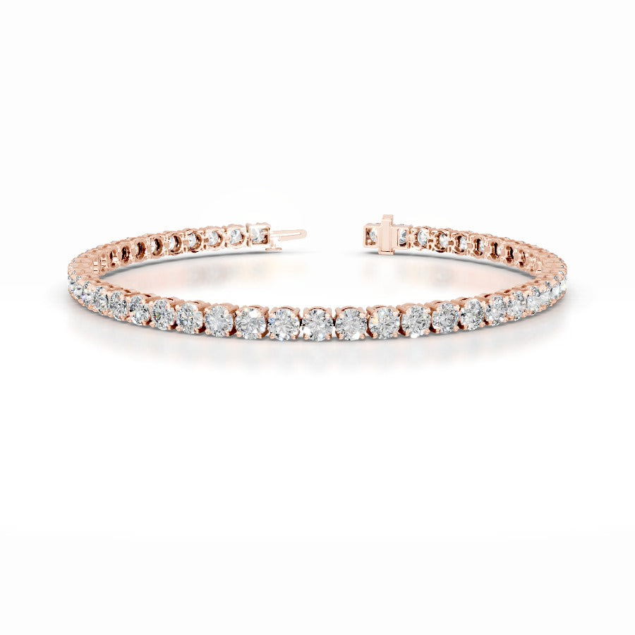 Annabelle 8 CT Round Tennis Lab Grown Diamond Bracelet - 14K Rose Gold