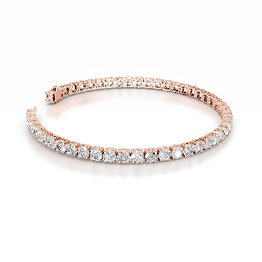 Annabelle 8 CT Round Tennis Lab Grown Diamond Bracelet - 14K Rose Gold