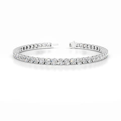 Annabelle 8 CT Round Tennis Lab Grown Diamond Bracelet - 14K White Gold (RTS)