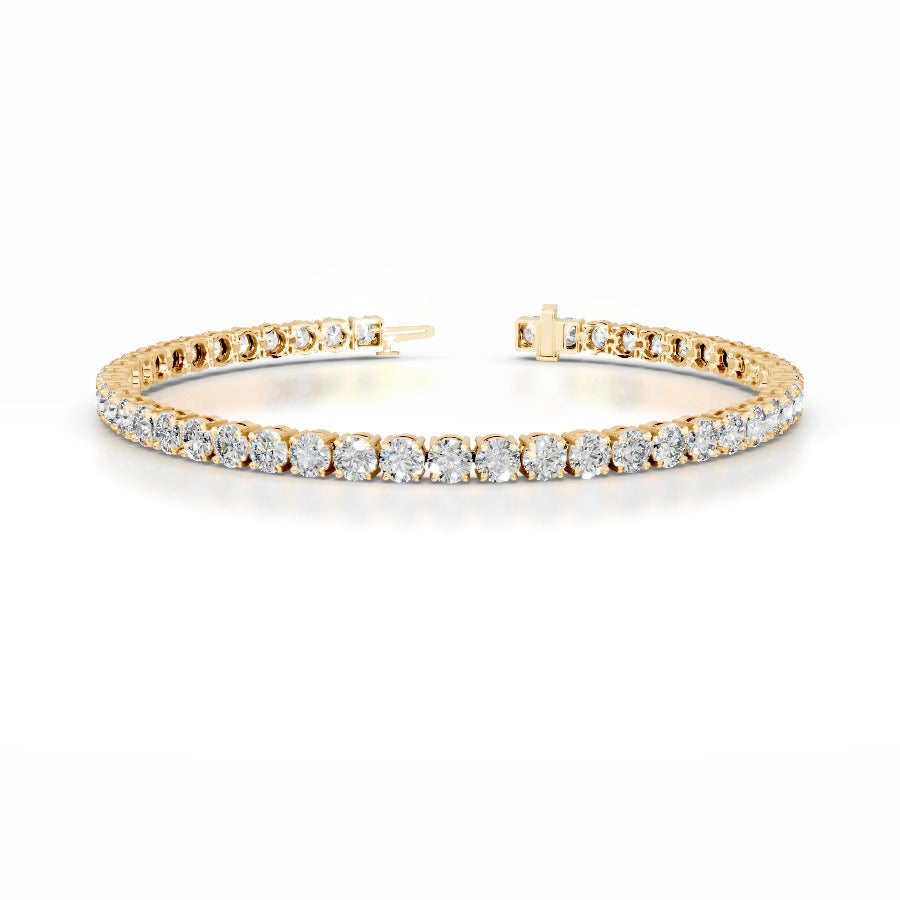 Annabelle 8 CT Round Tennis Lab Grown Diamond Bracelet - 14K Yellow Gold